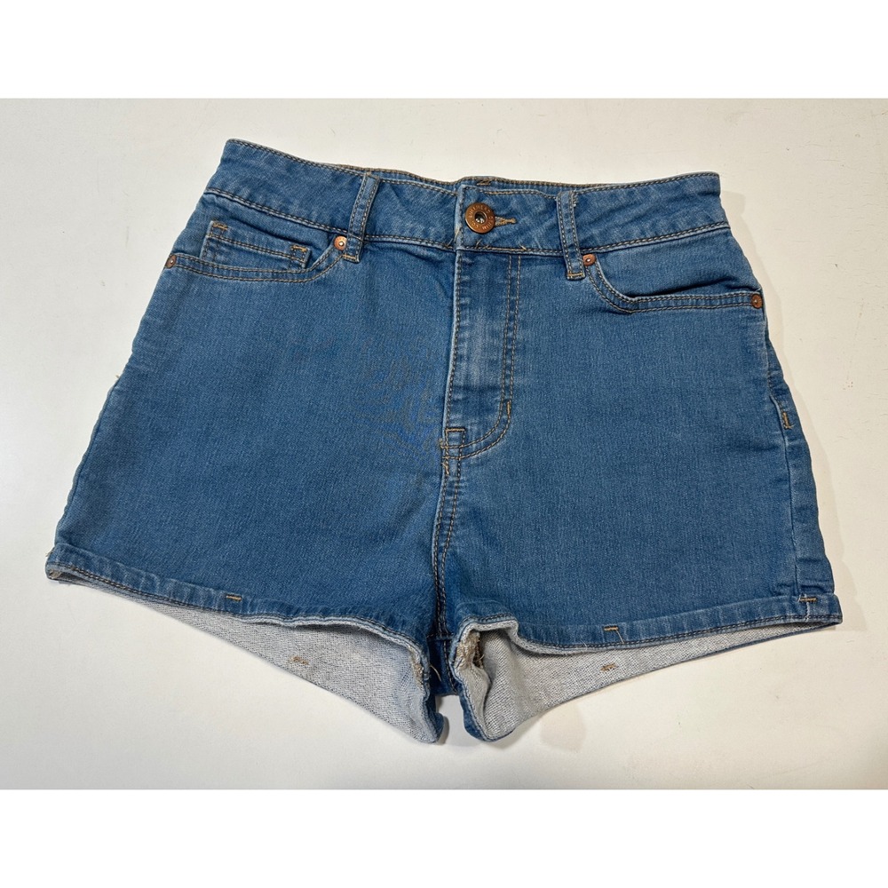 Bullhead Denim Co Jean Shorts Women 3 Blue Super High Rise Shorty Cut Off Summer